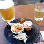 韓国料理 玉ちゃんの家 - ビール350円＆パンチャン