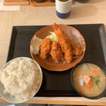 Katsuya - 秋の海鮮フライ定食　759円　ご飯大盛り＋132円