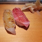 鮨の魚政 - 平目と中トロ