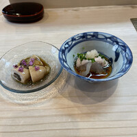 松寿司 - 漬け込み牡蠣と皮剥