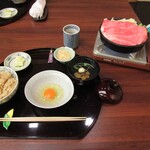赤坂松葉屋 - 松茸ご飯と黒豚和牛すき焼き