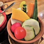 大衆酒場 あるく花 - 野菜おかわり♪