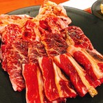 テーブルオーダーバイキング 焼肉 王道 押熊店 - 骨付きカルビ 上ハラミ 上カルビ 王道カルビ