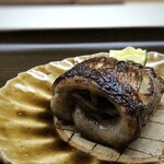 片折 - ◆鉄砲梭子魚(氷見）の幽庵焼、中の茸は何だったかしら。