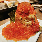 Salmon roe and oyster rice