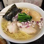 塩そば専門店 桑ばら - 牡蠣煮干しとあさり煮干しの潮そば