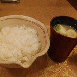 和のごはん みかづき - ご飯と味噌汁