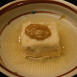 割烹 喜作 - 24年12月　胡麻豆腐揚げ出し　このわた添え