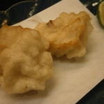 割烹 喜作 - 24年12月　北海道産くのこ　（鱈の白子）天ぷら