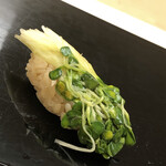 鮨おばな - 貝割れ大根の昆布漬け