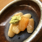 鮨おばな - 追加で所望した小柱のツマミ