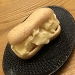 鮨おばな - デザートです。アイスモナカ。ウンマイ！