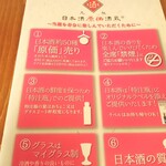 日本酒原価酒蔵 - 説明書き