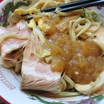 ラーメンたんろん - 冷やしぶっかけ鮎白湯まぜそば(2012/8)