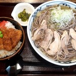 といや - 肉そば冷ミニかつ丼セット(1100円也) 一番人気！