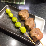 三酉屋 - はつ塩165円、ぎんなん220円