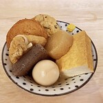 Assortment of 7 types of oden