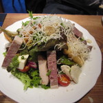 びすとろUOKIN - グリーンサラダにパテ等を盛り合わせて