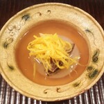 京天神 野口 - ●先付け・蒸しアワビ