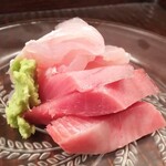 京天神 野口 - ●ヤイトガツオ、白甘鯛、ヒラメ