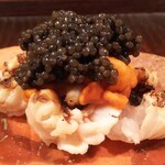 京天神 野口 - ●穴子、キャビア、ウニ