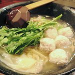 鶏つくね入り塩ラーメン