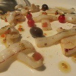 オステリア・オリエーラ - ヤリイカの軽いグリル　野菜とエシャロットのソース 1,500円