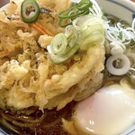 かき揚げそば+温泉卵