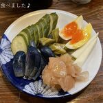 ざぶとん - 手づくりの漬物盛り合わせ@400