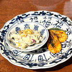 中華香彩JASMINE - 前菜2種（小エビの唐揚げと白和え）