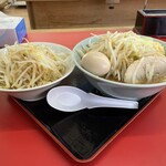 ラーメン もっけだの - ラーメン普通ニンニクマシマシヤサイマシマシ+味玉