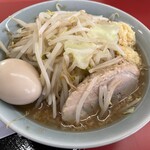 ラーメン もっけだの - ラーメン普通ニンニクマシマシヤサイマシ+味玉