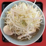ラーメン もっけだの - ラーメン普通ニンニクマシマシヤサイマシマシ+味玉