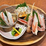 Koyori - コースのズワイ蟹のお造り３種の調理法