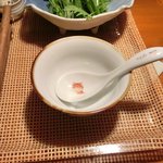 ３丁目のカレー屋さん  - 牡蠣とアサリのカレー雑炊 1400円 の取り皿