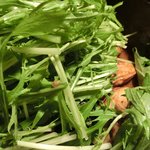 ３丁目のカレー屋さん  - 牡蠣とアサリのカレー雑炊 1400円 の水菜