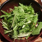 ３丁目のカレー屋さん  - 牡蠣とアサリのカレー雑炊 1400円 の水菜