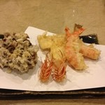 天ぷら ひろみ - 車海老、舞茸、メゴチ