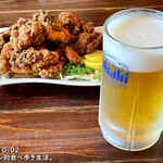 ツルミ食堂 - キンキンに冷えた生ビールと酢子鶏、たまりませんな～