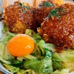 とみや - 粗挽きメンチソースカツ丼３個