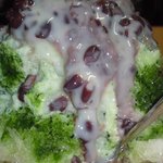 赤乃れん - ミルク金時宇治みぞれちょこっと盛りです