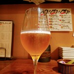 立飲・ビストロシン サンテ - 白泡　ルミエール・オランジェ・ペティアン　甲州微発砲