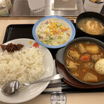 松屋 - チキンとごろっと野菜のスープカレー彩り生野菜セット♪