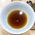 らぁ麺 飯田商店 - つけ麺（しょうゆ味）の醤油つけ汁