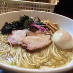 麺座 かたぶつ - 背脂生姜梅シソ塩ラーメン