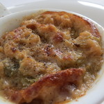 アーリア ディ タクボ - 群馬県産霜ふり白菜のローストのスープ、バゲットとフォンティナチーズと共に1