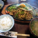 元六 - うどん焼定食 1000円