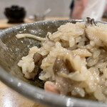 焼鳥 谷口 - 土鍋炊き鳥舞茸新生姜飯