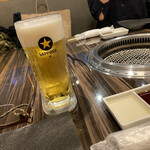 Yakiniku Tajimaya - 乾杯ビールは直ぐ到着♡
