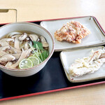 手打ちうどん ひさ枝 - マツタケうどん、竜田揚げ、ちくわ天